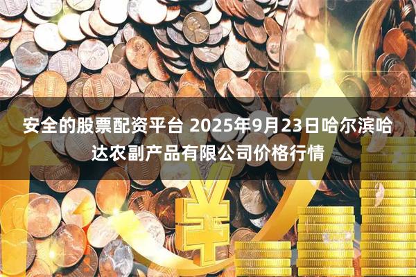 安全的股票配资平台 2025年9月23日哈尔滨哈达农副产品有限公司价格行情