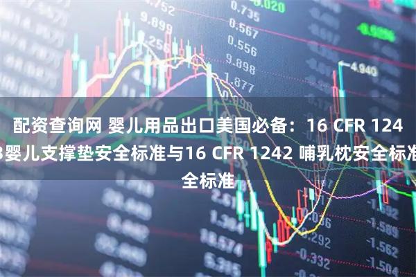 配资查询网 婴儿用品出口美国必备：16 CFR 1243婴儿支撑垫安全标准与16 CFR 1242 哺乳枕安全标准