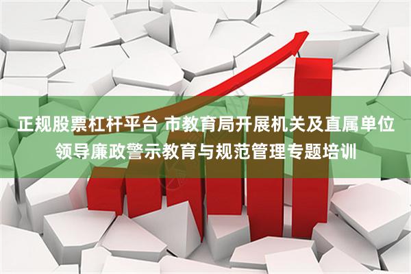 正规股票杠杆平台 市教育局开展机关及直属单位领导廉政警示教育与规范管理专题培训